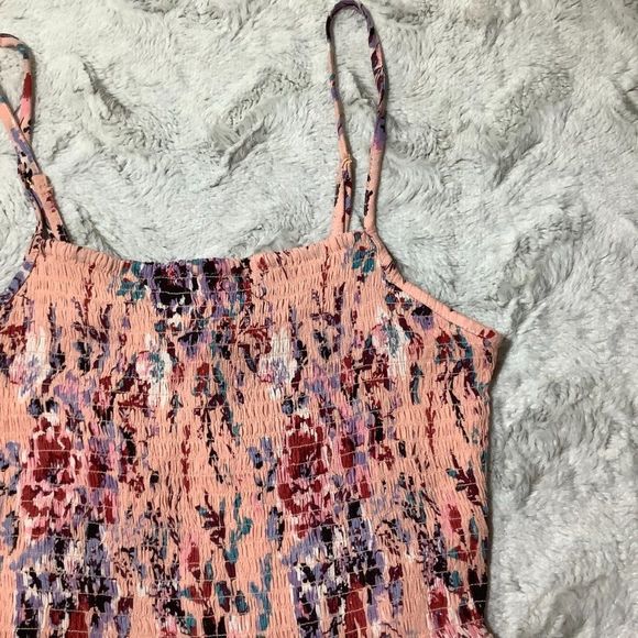 Angie smocked floral blouse spring summer - Picture 4 of 11